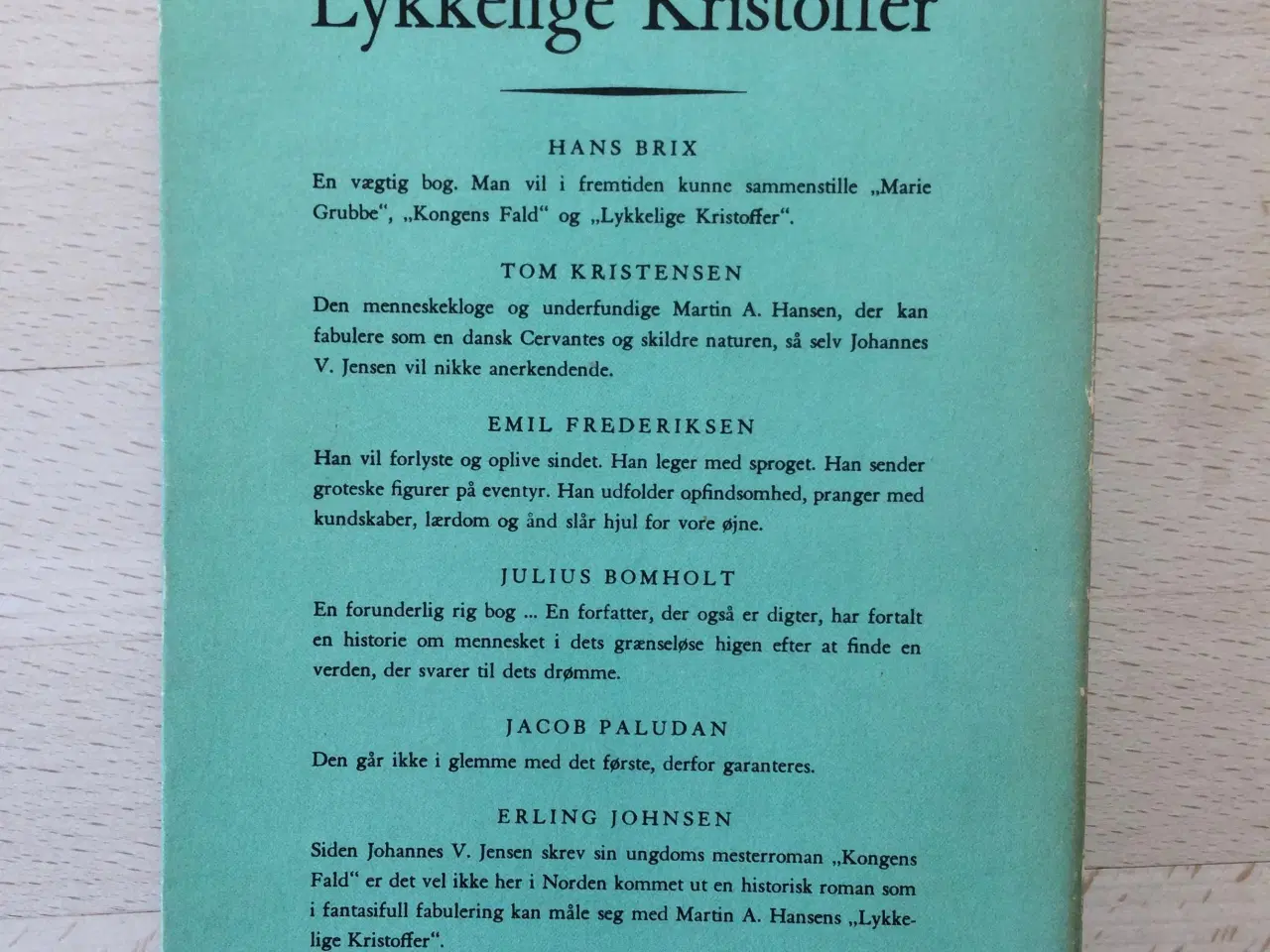 Billede 2 - Lykkelige Kristoffer, Martin A Hansen