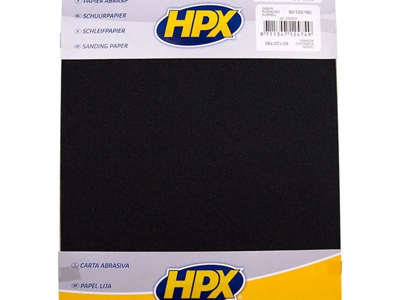 Billede 1 - HPX sandpapir sæt 1 stk p80, 2 stk. p120 og 1 stk p180