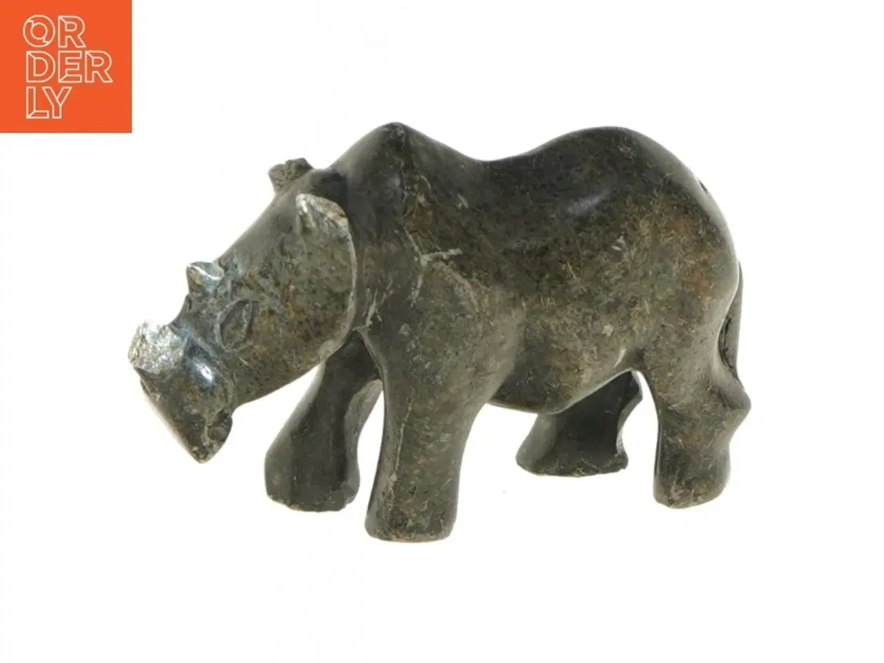 Billede 2 - Skulptur af næsehorn (str. 8,5x14,5 cm)