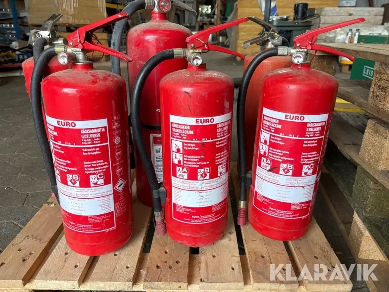 Billede 10 - Blandet lot pulverslukkere Dansk brandteknik 6 styk