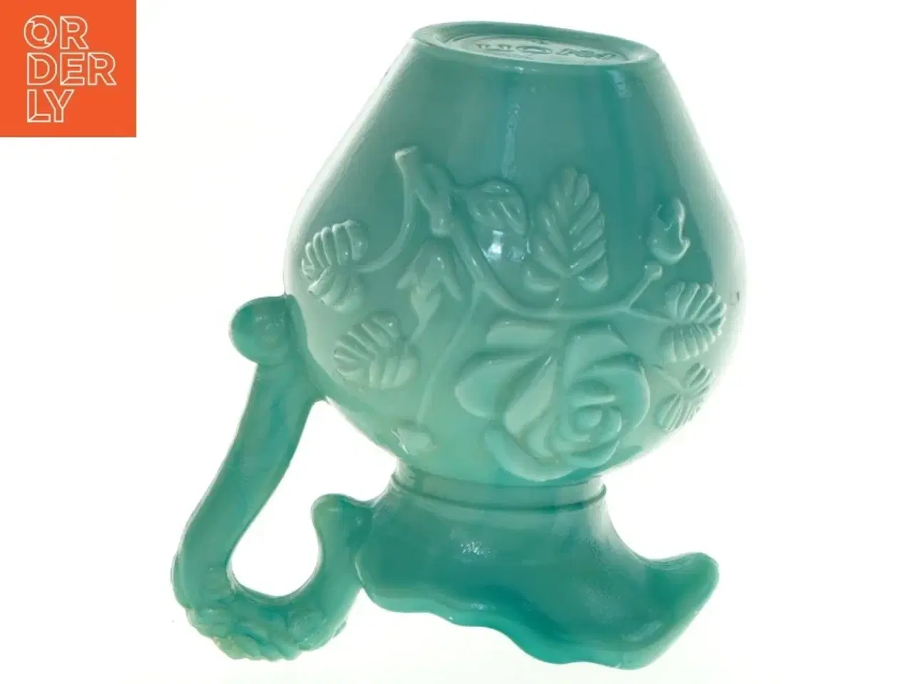 Billede 4 - Vintage Marmoreret ornamenteret presset opalglas kande fra Avon (str. 11 x 7,5 cm)