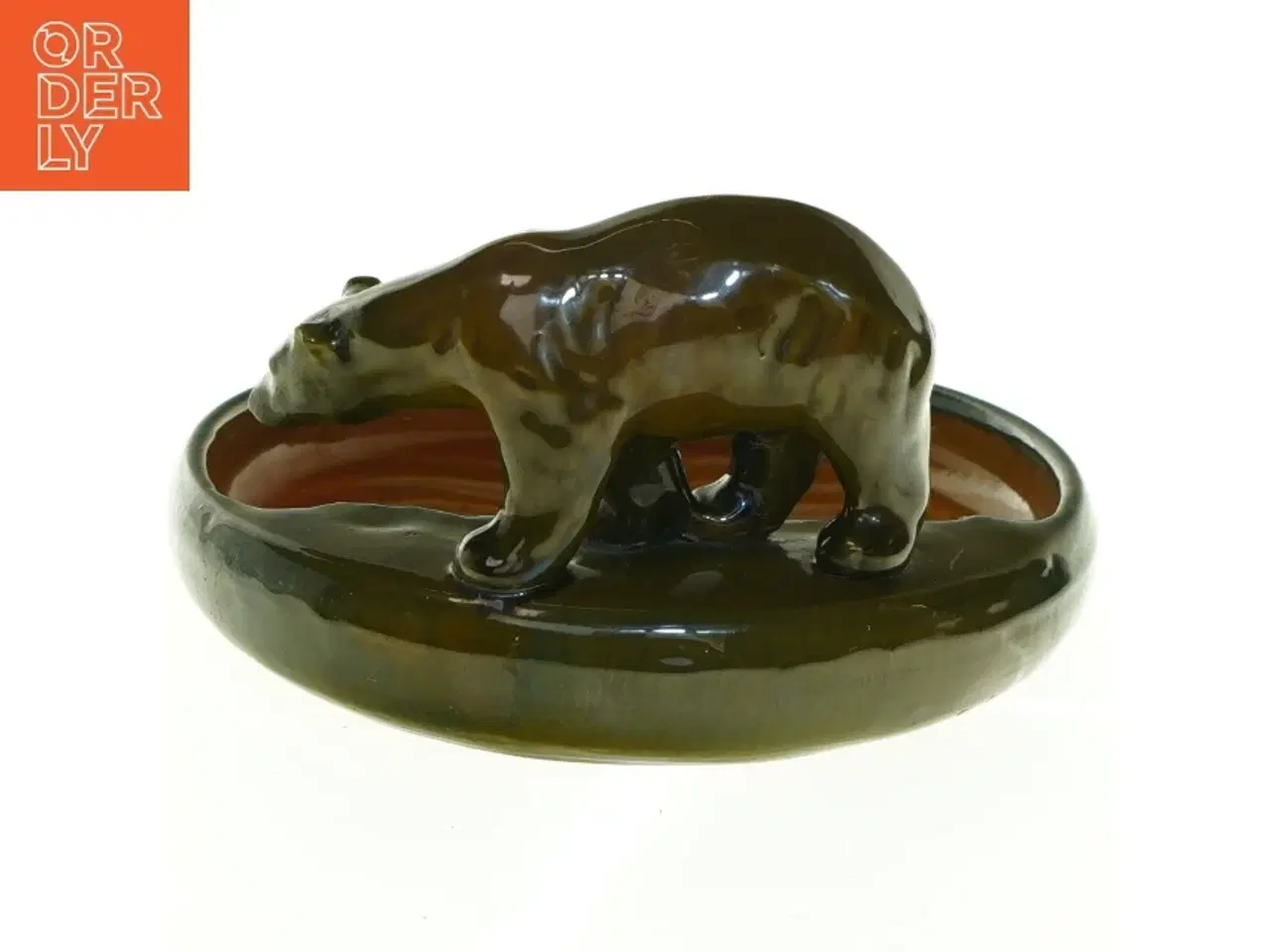 Billede 2 - Keramikaskebæger med bjørnefigur (str. 10 x 3 cm høj. diameter, 18 cm)