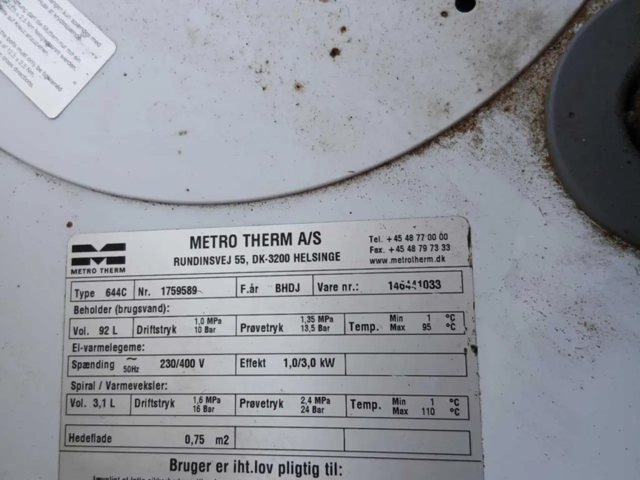 Billede 3 - Varmtvandsbeholder