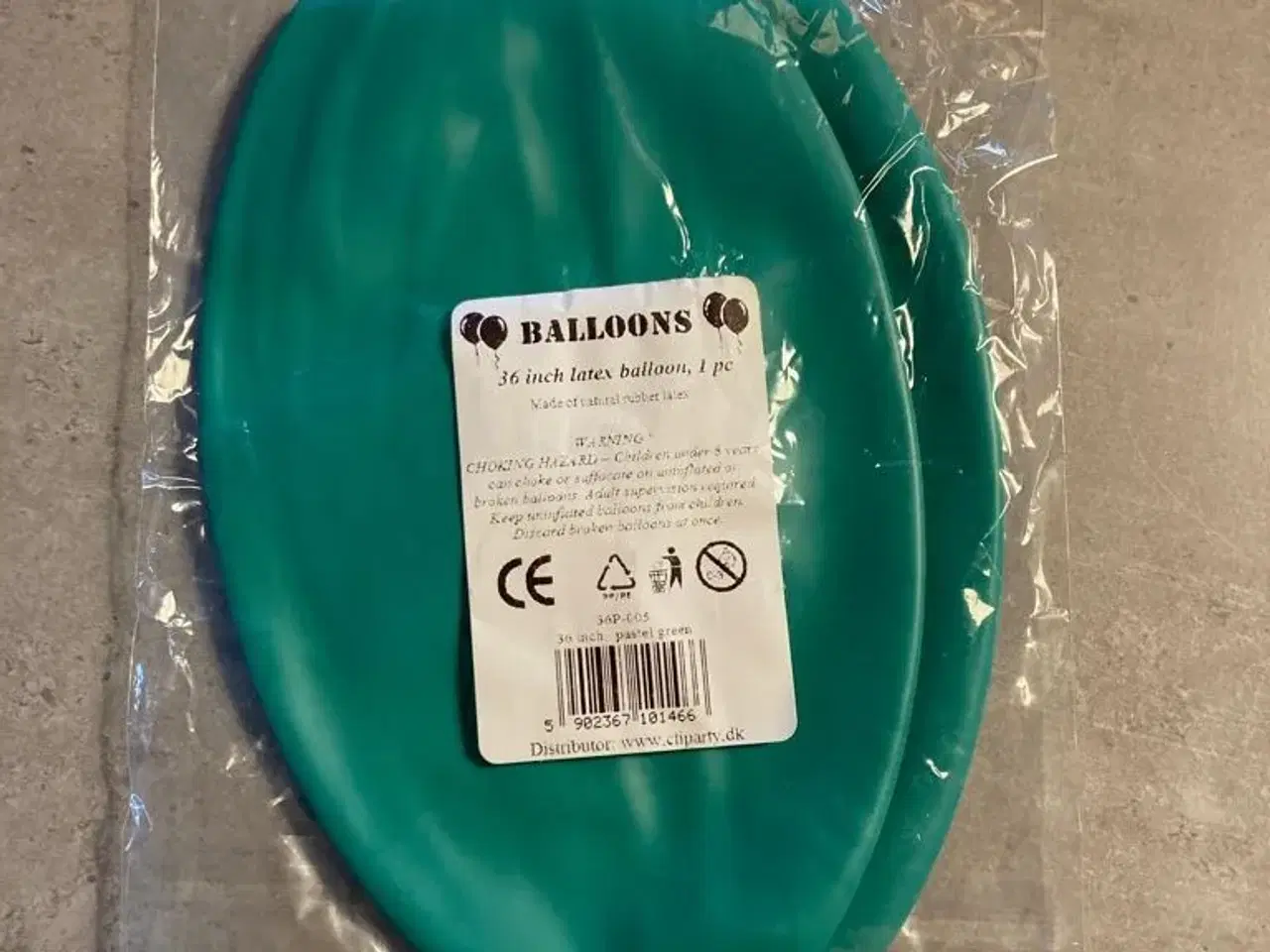 Billede 2 - 1 stk ny kæmpe 1meters grøn ballon