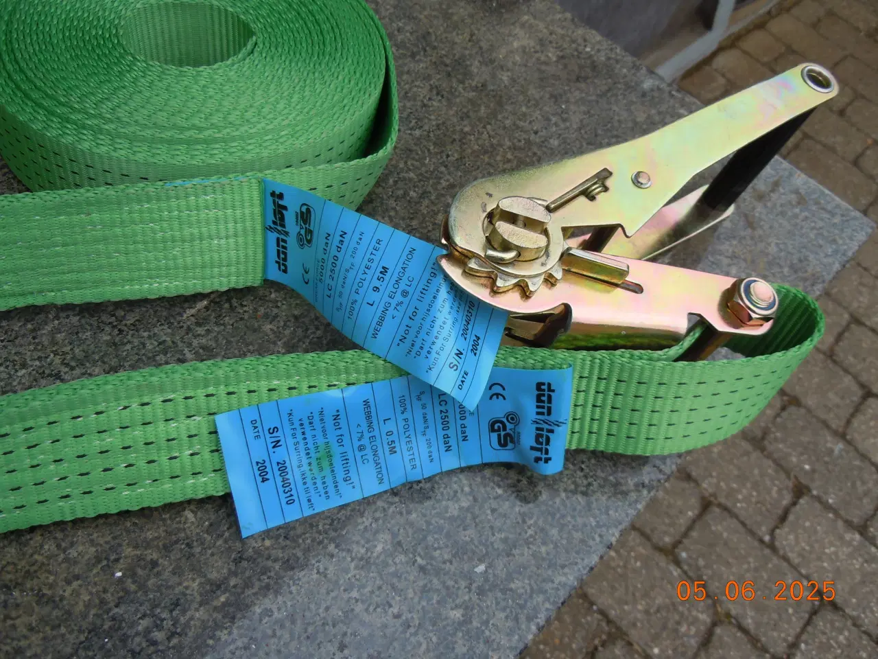 Billede 3 - Surringsrem flere ton  50 mm x 9,5 m. Med skralde.