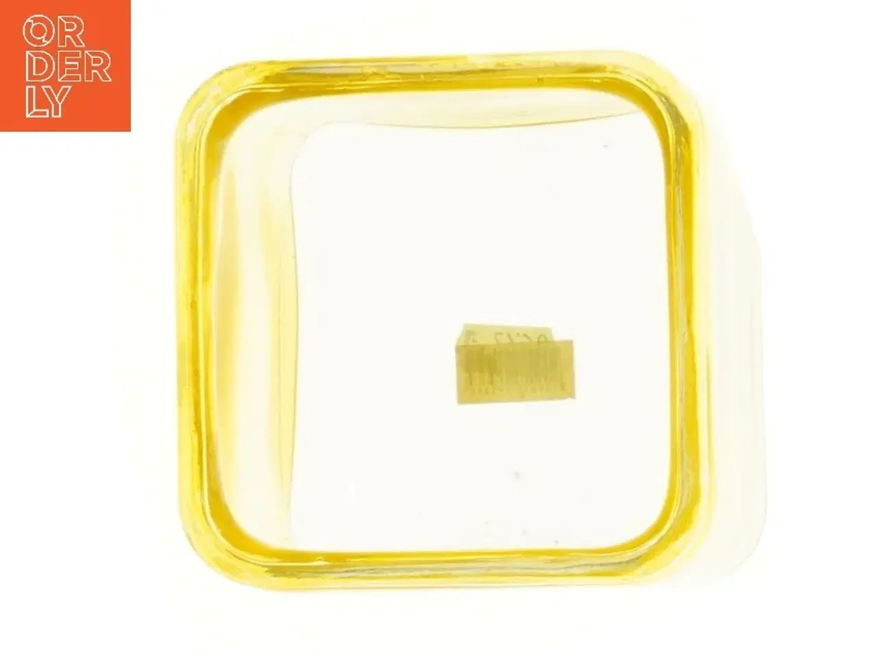 Billede 2 - Gul glasvase 12x12x12 cm (str. 12x12x12 cm)