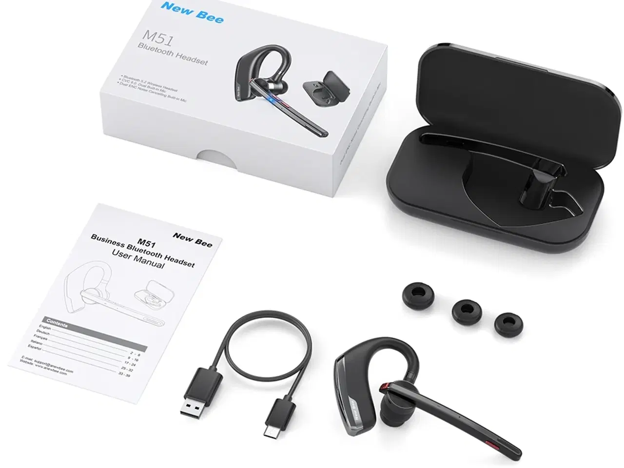 Billede 2 - New Bee M51 Headset