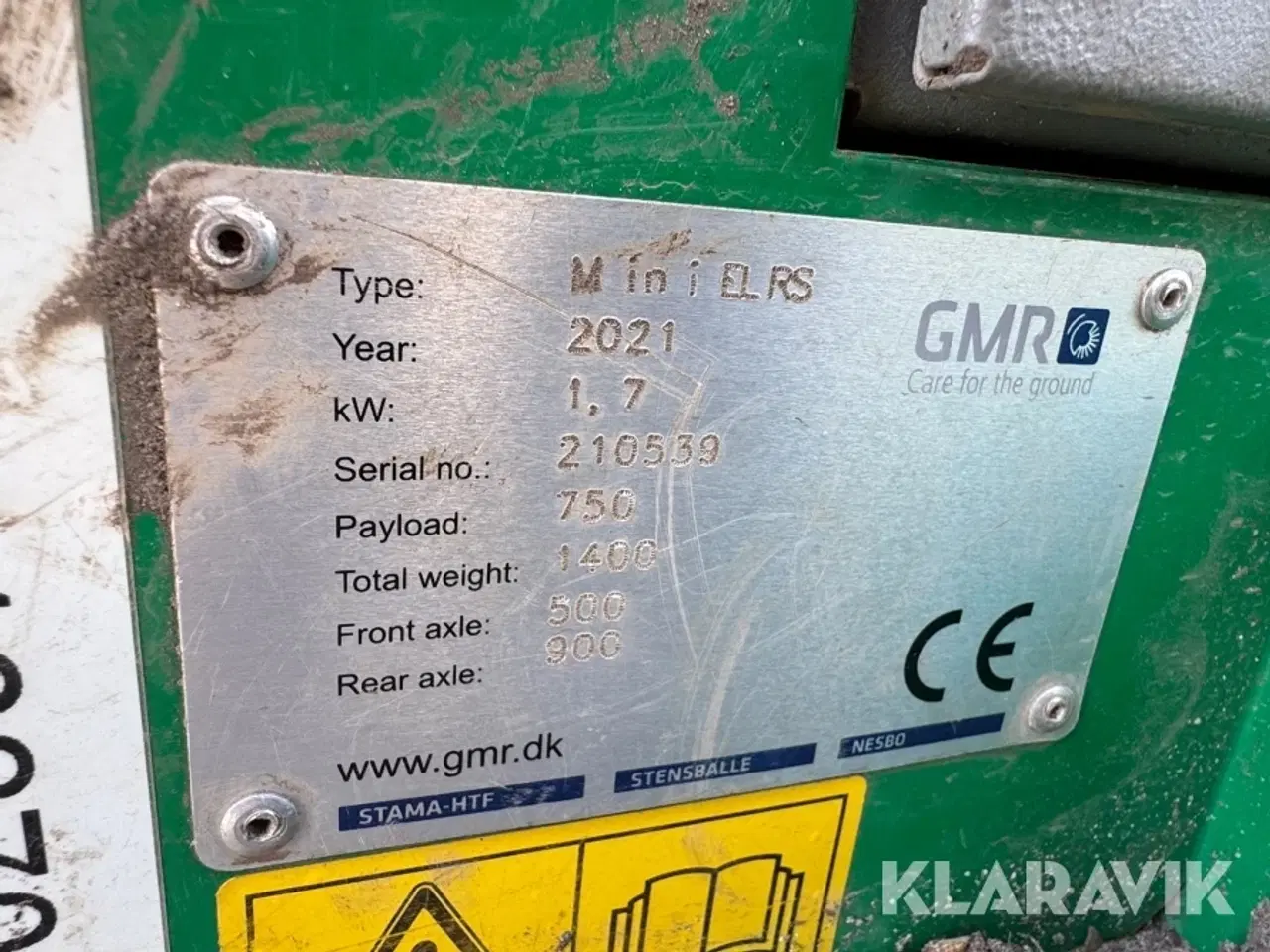 Billede 5 - Redskabsbærer Stama GMR Mini EL RS