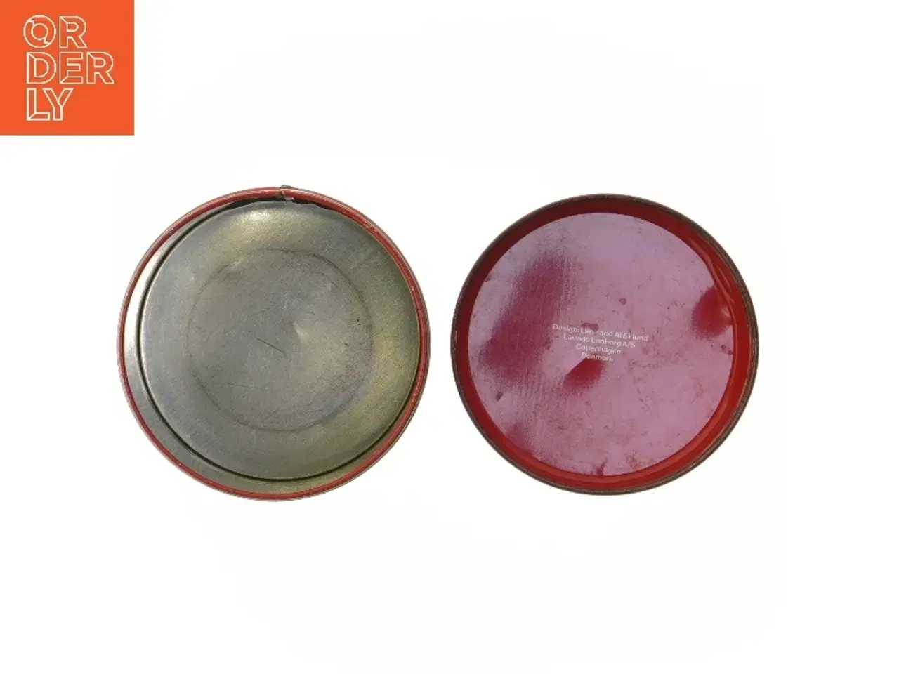 Billede 5 - Retro dåse i metal med blomster fra Lundtofte, Copenhagen Denmark (str. Ø 10,5 cm højde 13 cm)