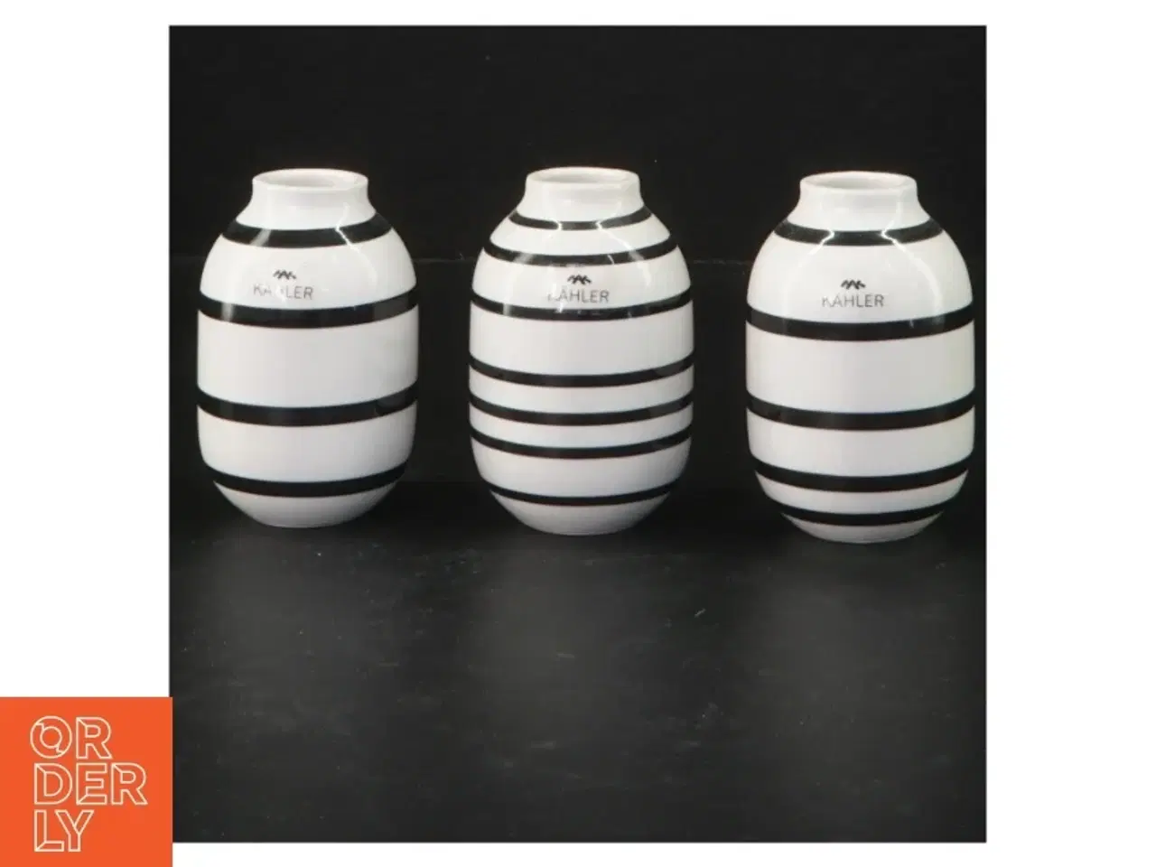 Billede 1 - 3 K&#228;hler vaser (str. 9 cm. 3 styk)