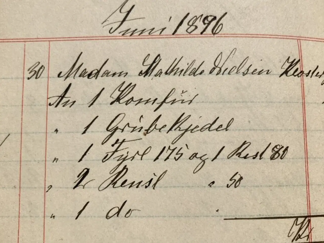 Billede 2 - Gammel kassebog fra 1896
