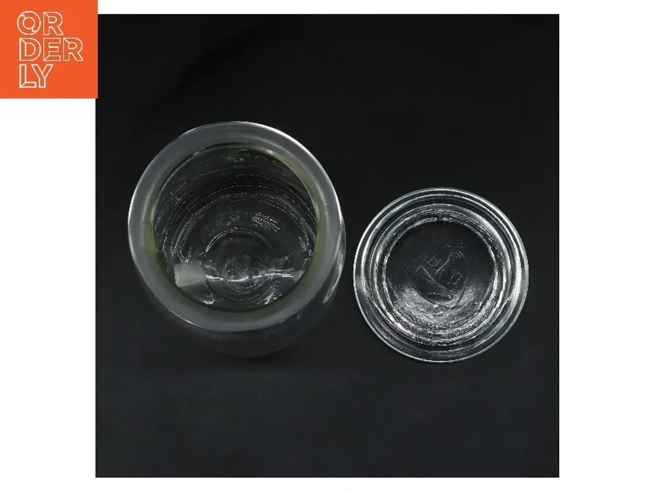 Billede 4 - Glaskrukke med låg fra Danaglas (str. Ø 11,5 cm længde 17,5 cm)