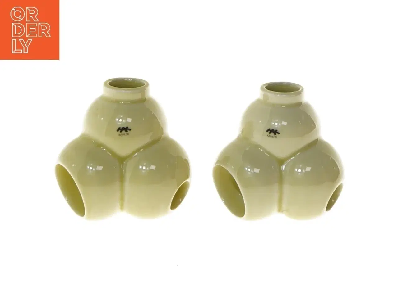 Billede 1 - Kähler vaser/lysesteger/fyrfadsstager. 3 i en fra Kähler (str. Ø 10 cm)