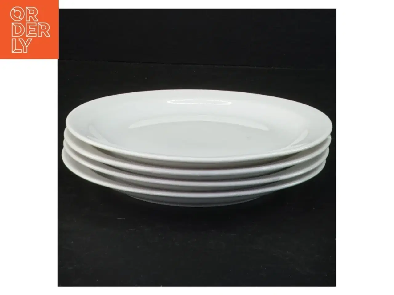 Billede 1 - Hvide porcelænstallerkener (str. 17 x 2 cm)