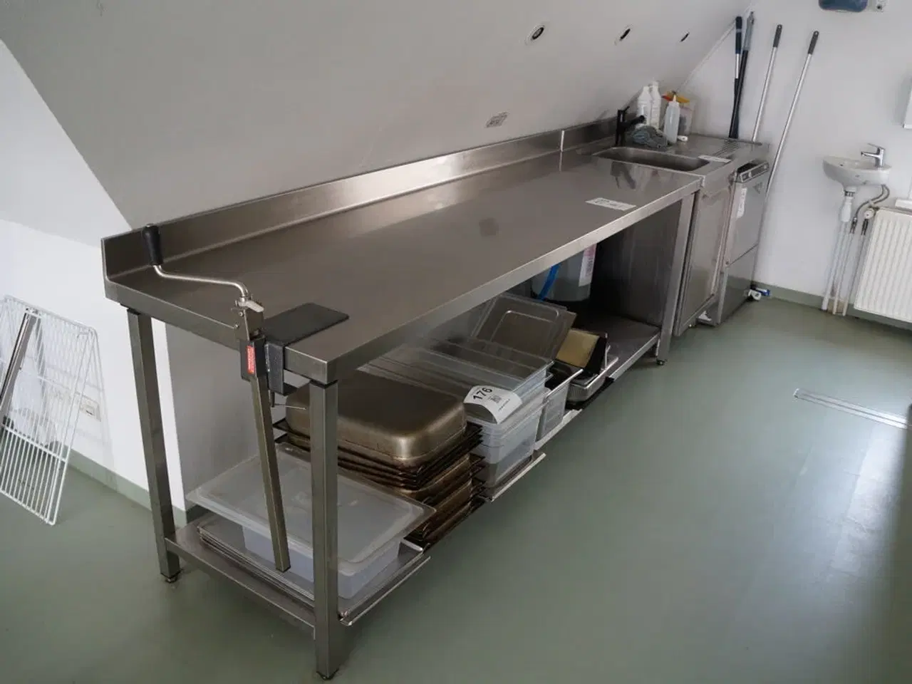 Billede 3 - Arbejdsbord i rustfri stål  ELECTROLUX 240x70x88 cm