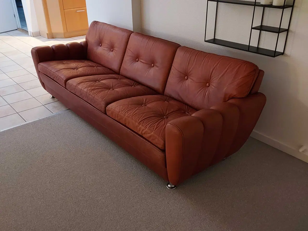 Billede 1 - Svend Skipper 3 pers  lædersofa