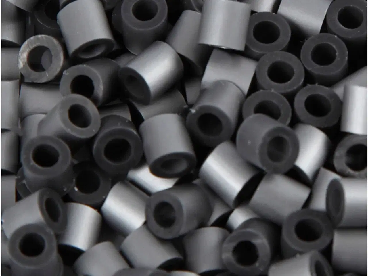 Billede 1 - Rørperler, str. 5x5 mm, hulstr. 2,5 mm, medium, sølv (32262), 6000stk./ 1 pk.