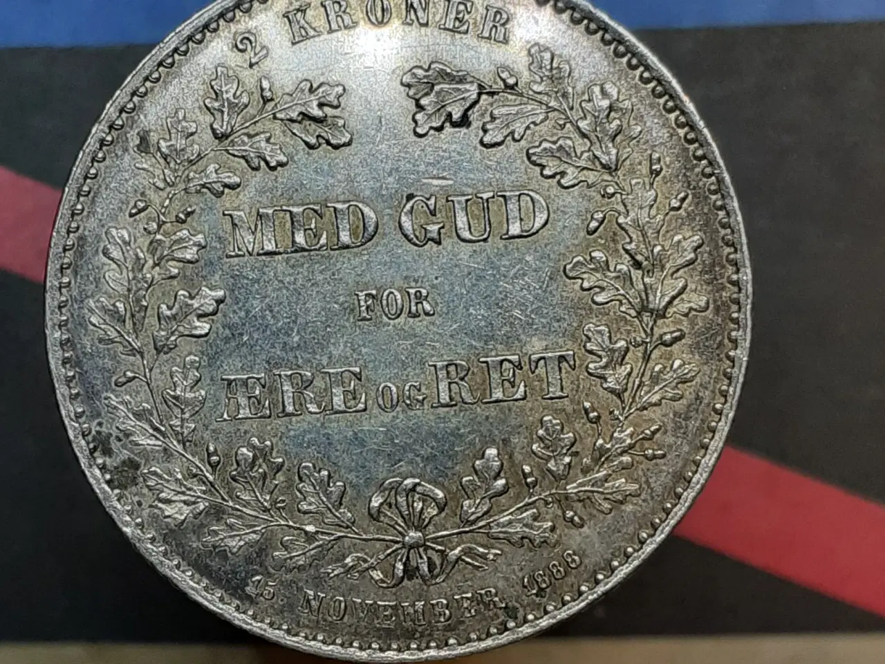 Billede 2 - 2 kr 1888 erindringsmønt, sølv