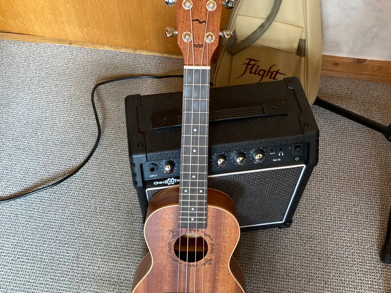 Billede 1 - Ukulele Med forstærker og taske
