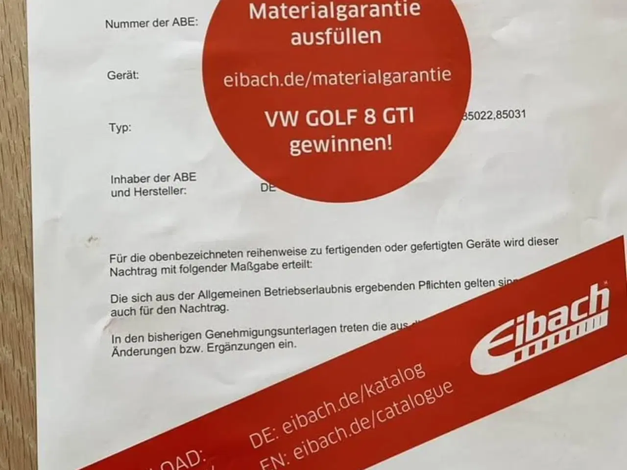 Billede 5 - EIBACH Fjedre 