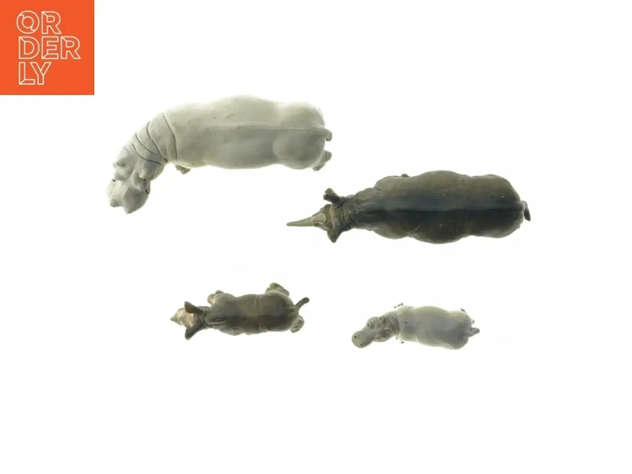 Billede 5 - Sættet af flodhest og næsehorn figurer (str. 14 cm)