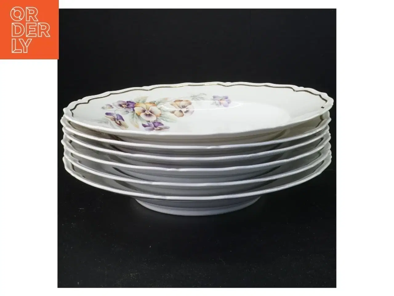 Billede 1 - Dekoreret porcelænstallerkener fra Bavaria (str. Diameter 25 og en halv cm)