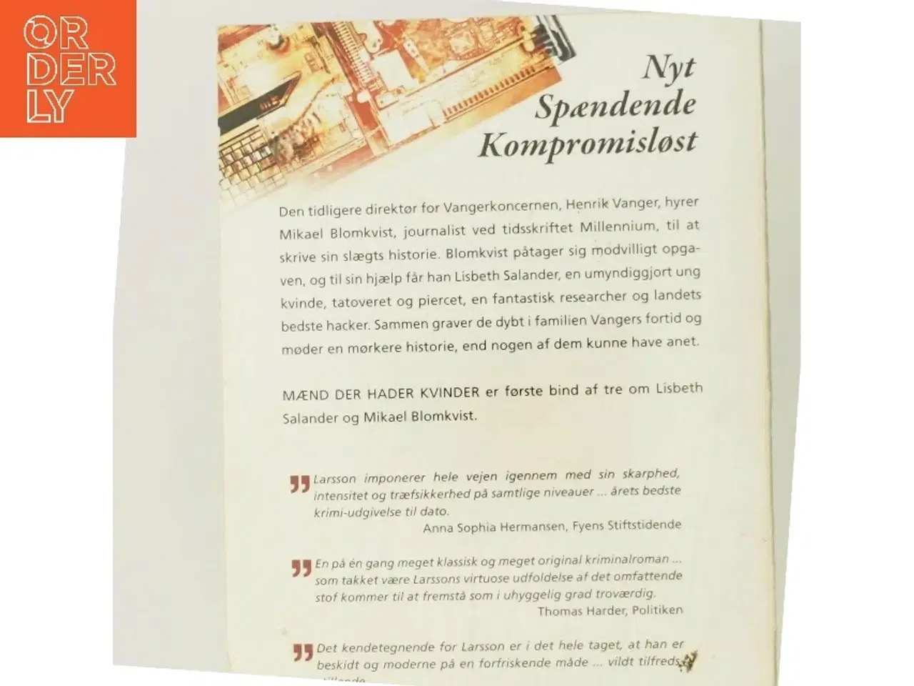 Billede 3 - Mænd der hader kvinder af Stieg Larsson (Bog)