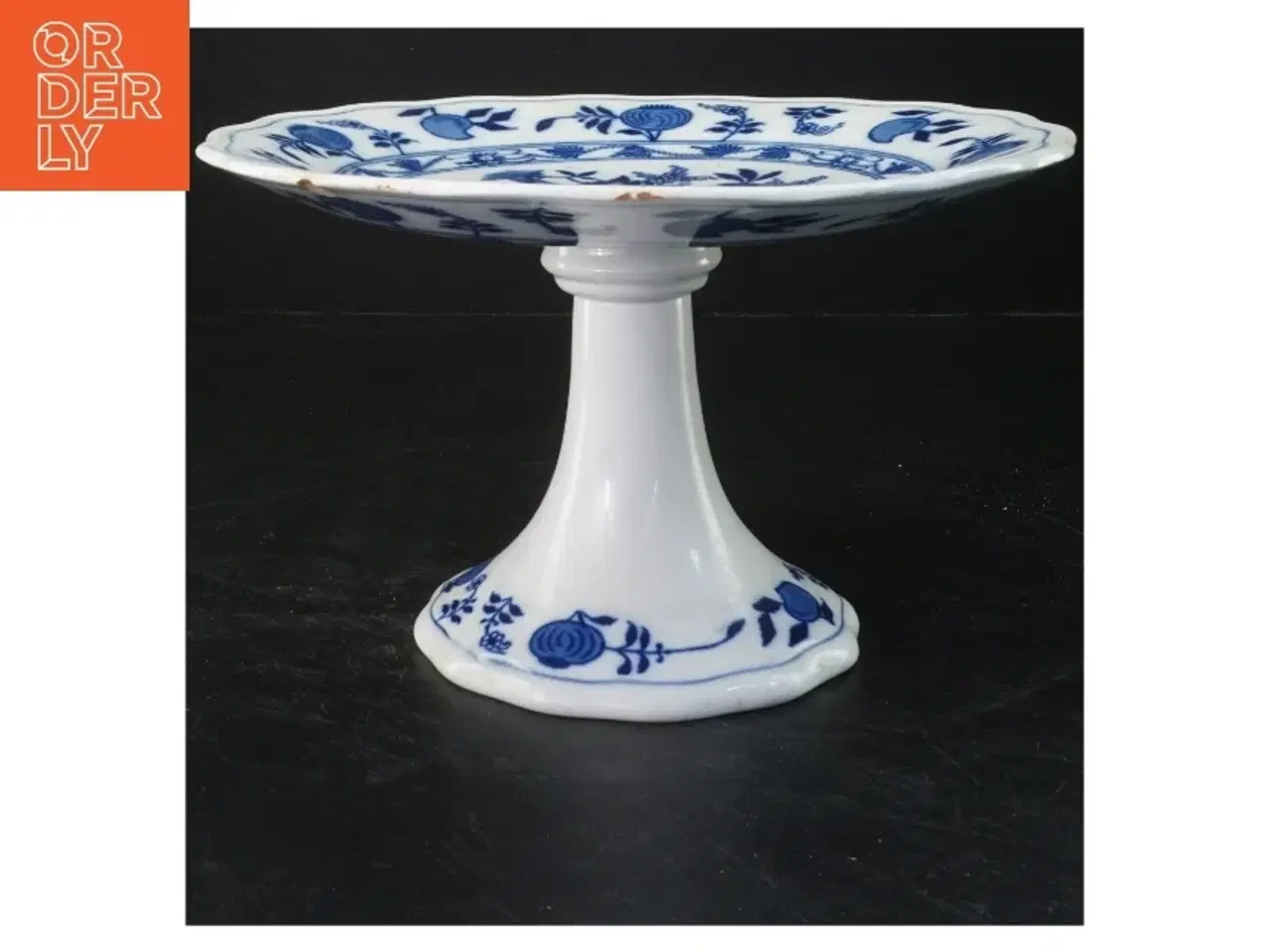 Billede 1 - Meissen kagefad på fod (str. 14x23,5 cm)