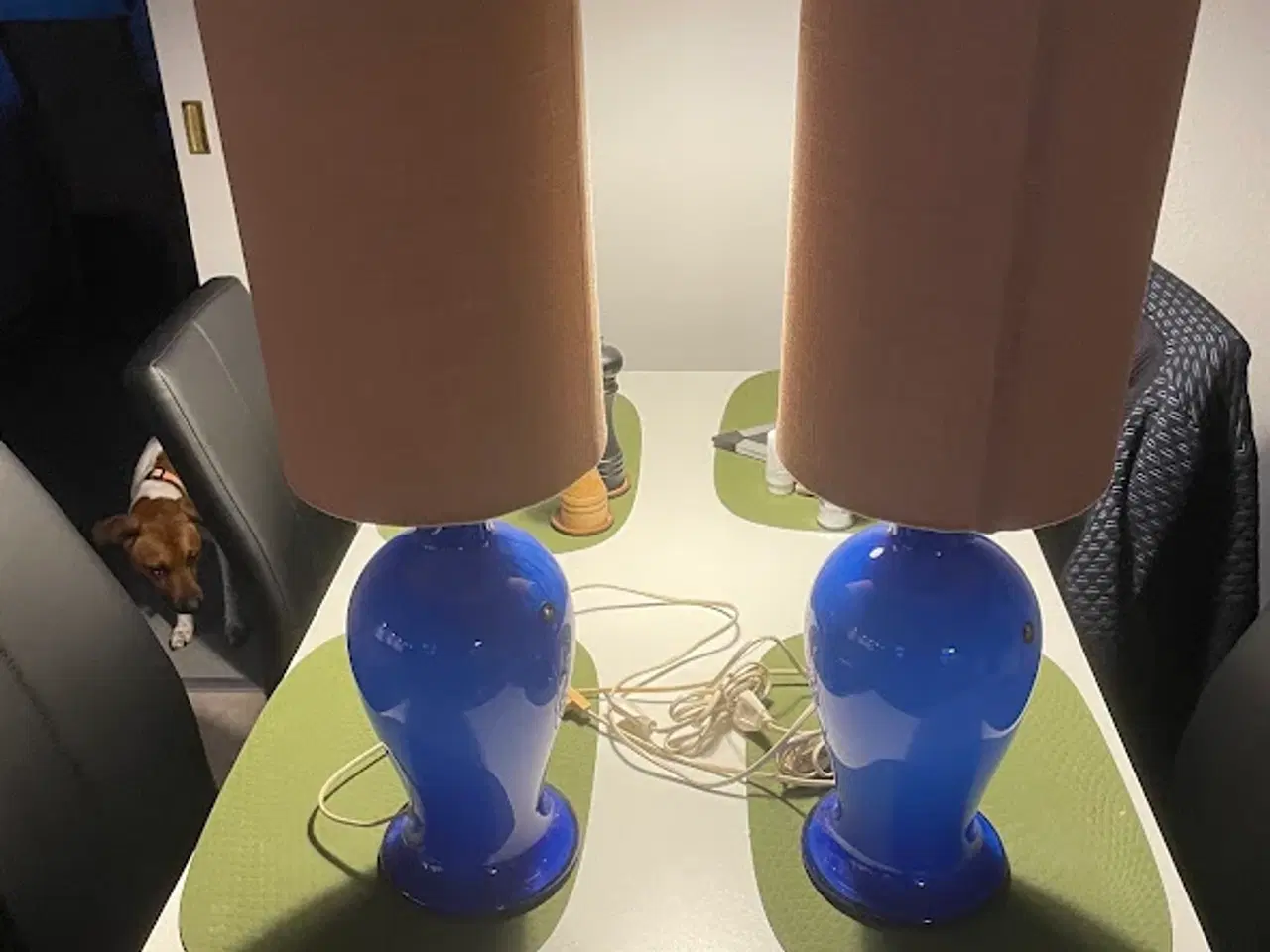 Billede 1 - 2 stk bord lamper med skærm holmgård