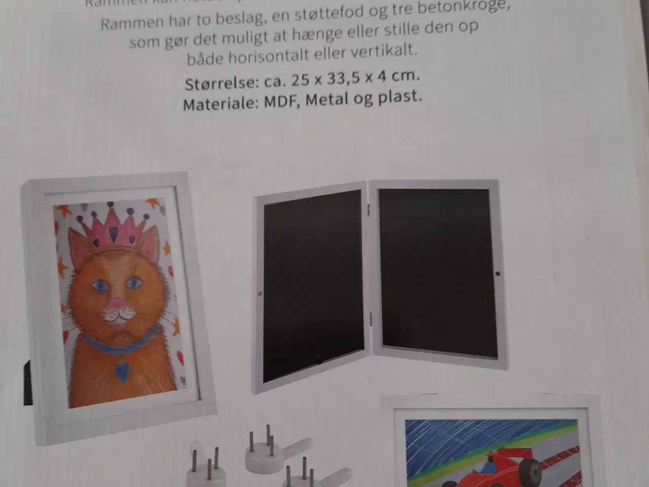 Billede 2 - Ubrugte rammer til 100 børnetegninger ( 2 stk).