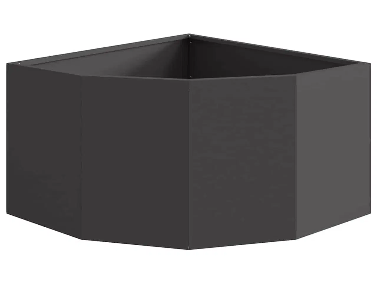 Billede 5 - Hjørne Plantekasse Sort 60 x 60 x 35 cm Stål