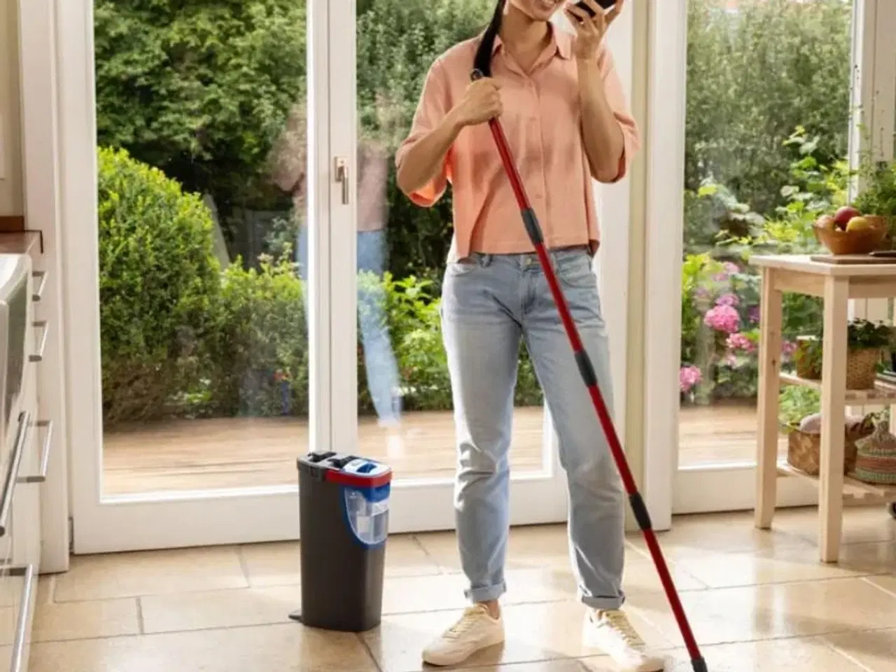 Billede 10 - Gulvmoppe flad – Vileda H2Pro med spand