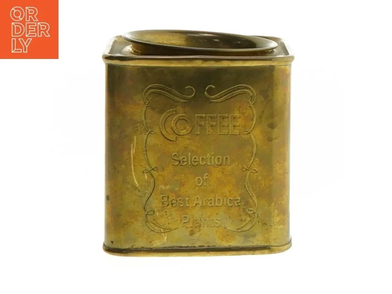 Billede 1 - Vintage Kaffedåse af messing (str. 11x10 cm)