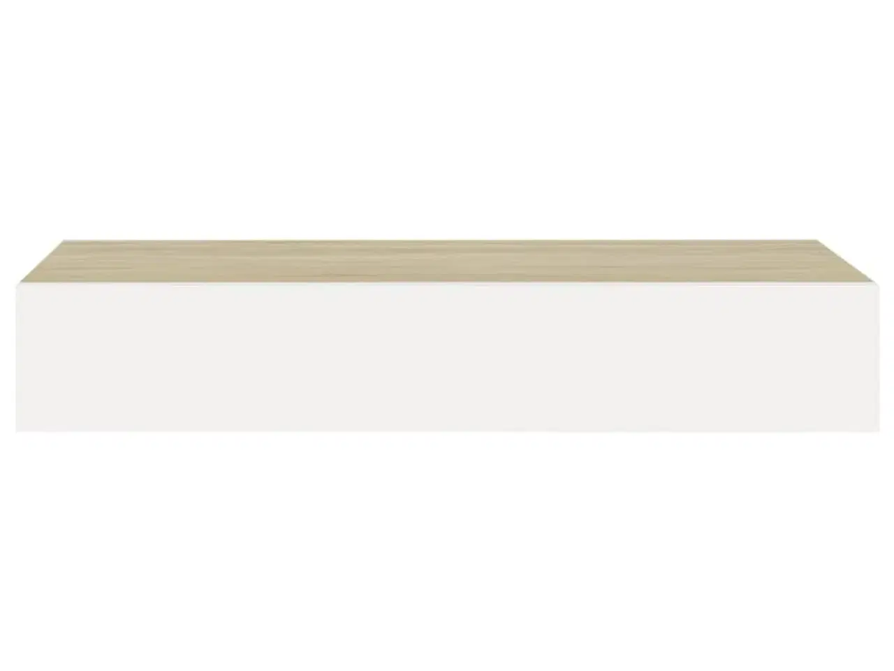 Billede 4 - Vægmonteret skuffehylde eg og hvid 60x23,5x10 cm MDF