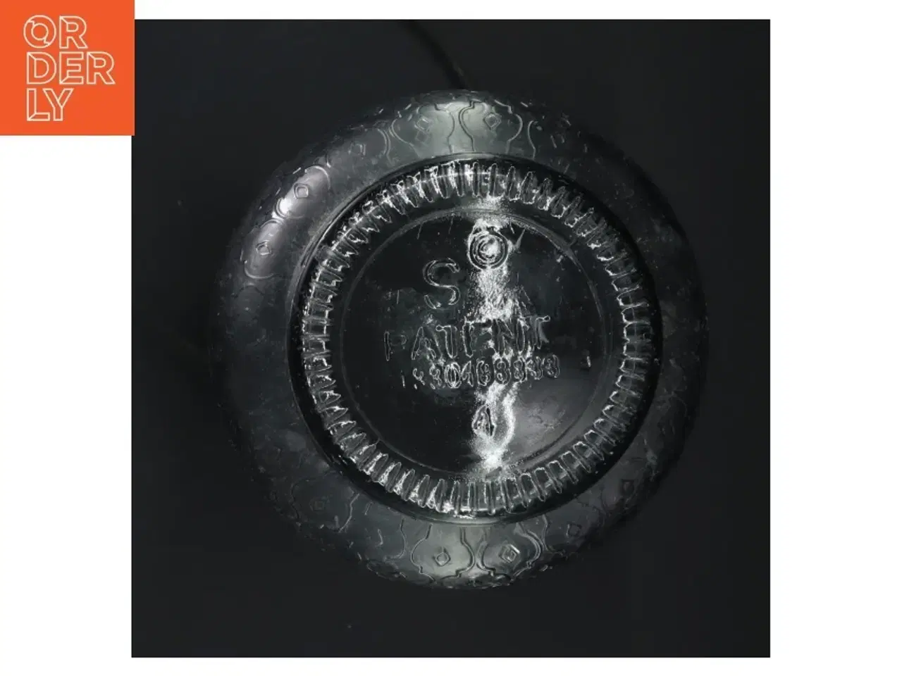 Billede 4 - Glaslanterne med mønster (str. H. 24 cm. ø. 14,5 cm)