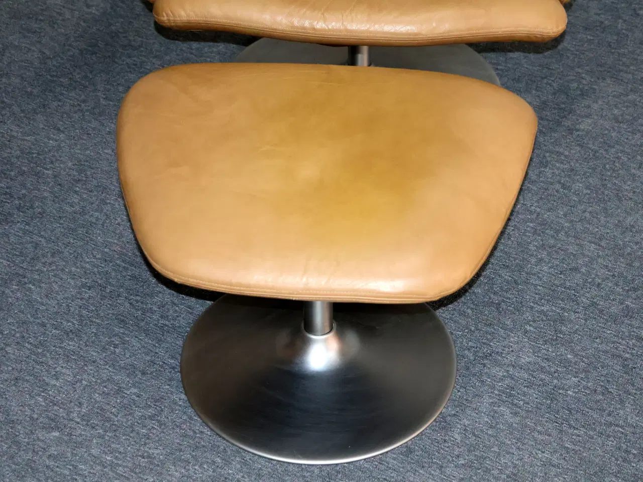 Billede 6 -  2 Stk Hjort Knudsen lænestole i lys Cognac/beige 