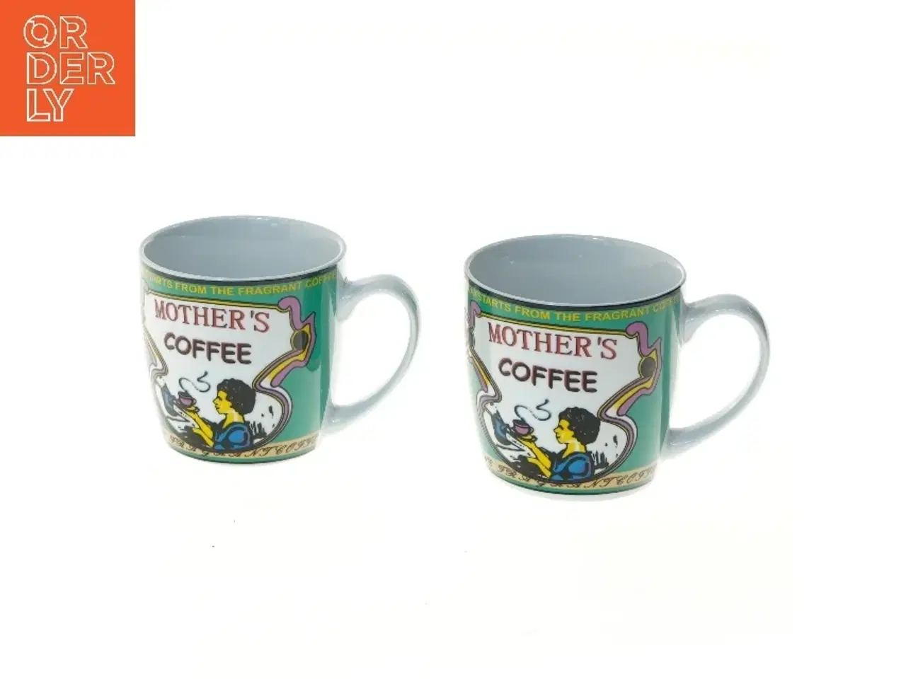 Billede 1 - Kaffekrus 2 stk - Mother's Coffee fra Maisons du Monde (str. 2 stk Ø 9 cm længde 9 cm)