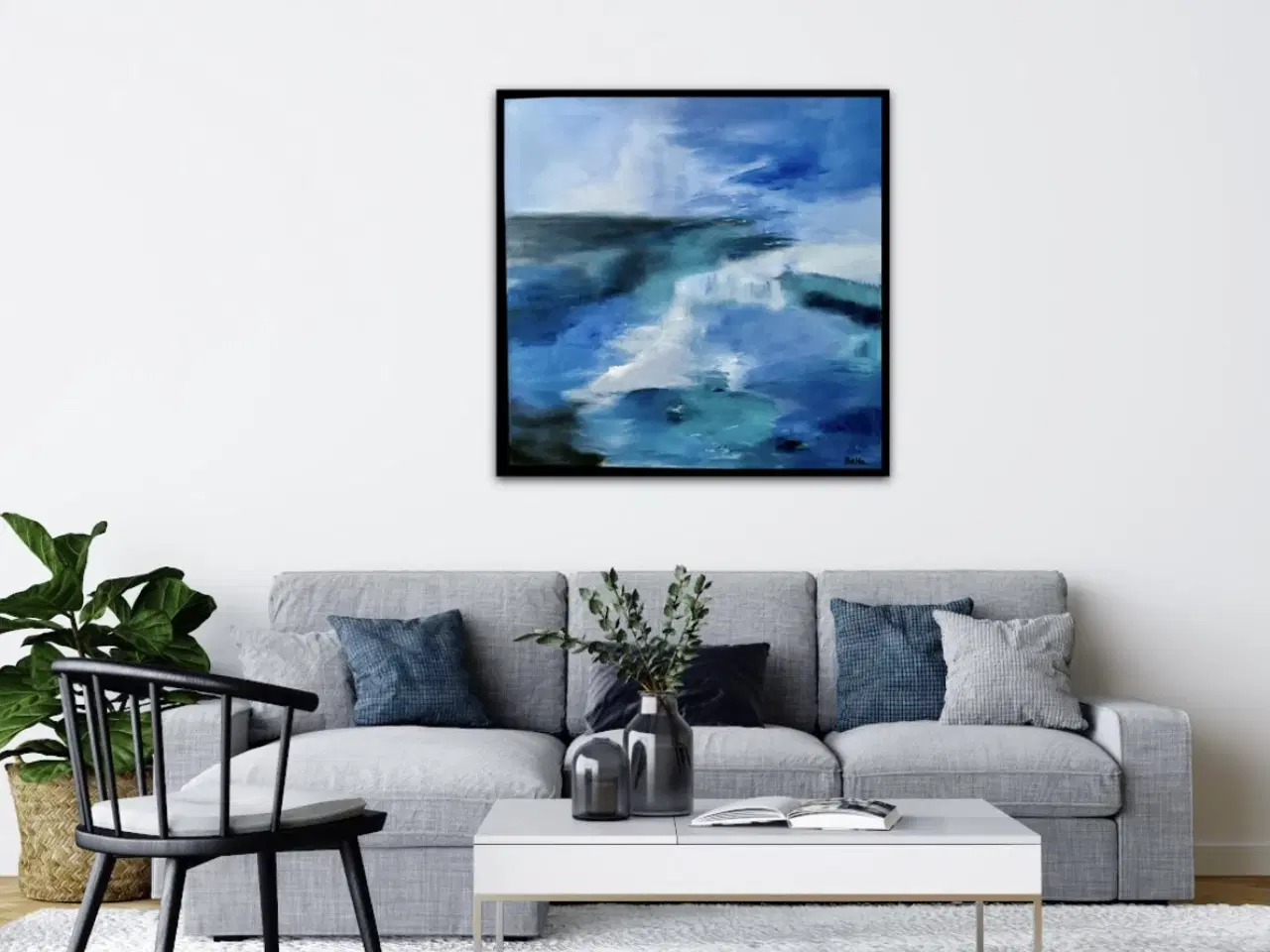 Billede 1 - 80x80 med ramme og fragt