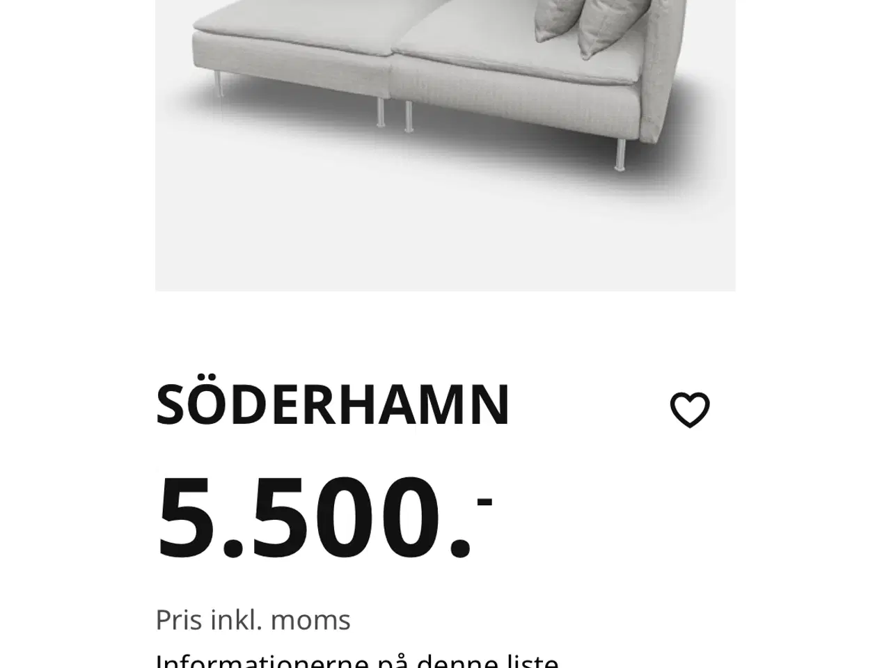 Billede 4 - SÖDERHAMN sofa fra IKEA – Tallmyra sort/hvid