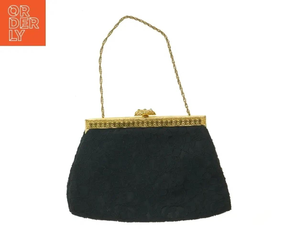 Billede 1 - Elegant vintage taske med guldkæde (str. 25x17 cm)