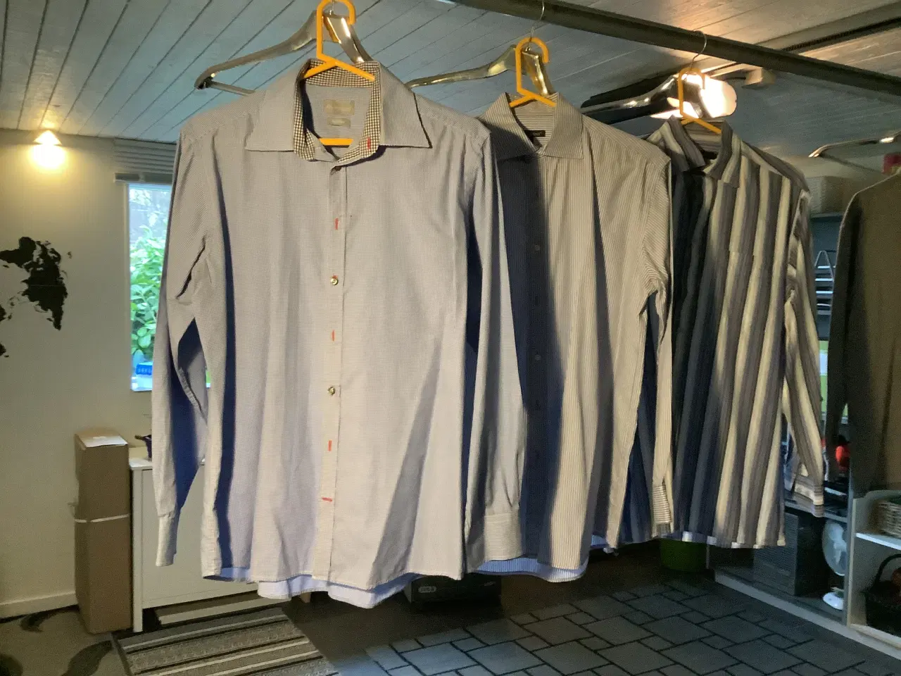 Billede 4 - Fløjls jakke, ternet italiensk jakke, 5 skjorte