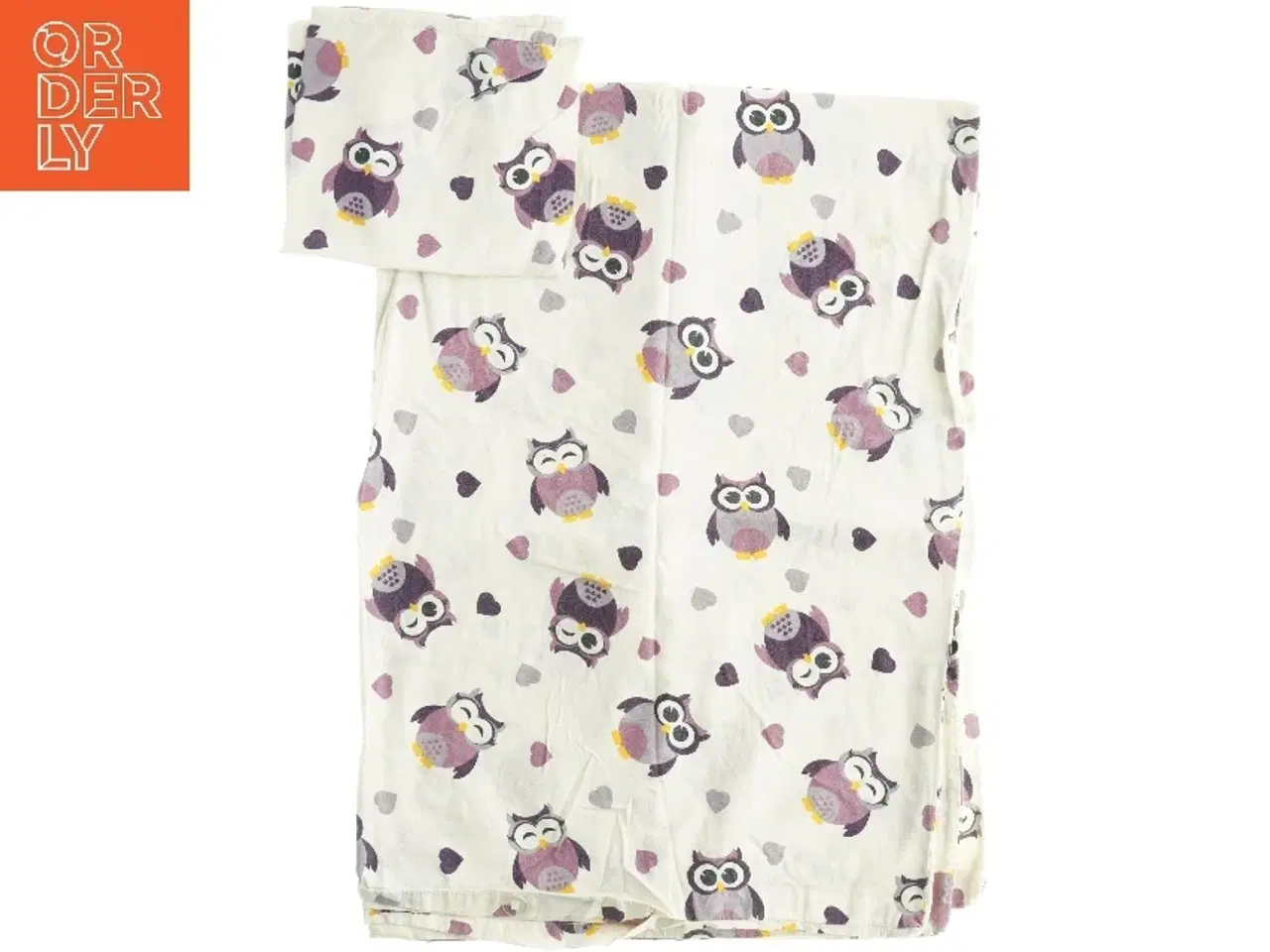Billede 1 - Dynebetræk og pudebetræk med uglemønster (str. 90 x 120 cm)