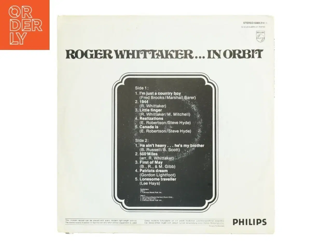 Billede 3 - Roger Whittaker - In Orbit LP