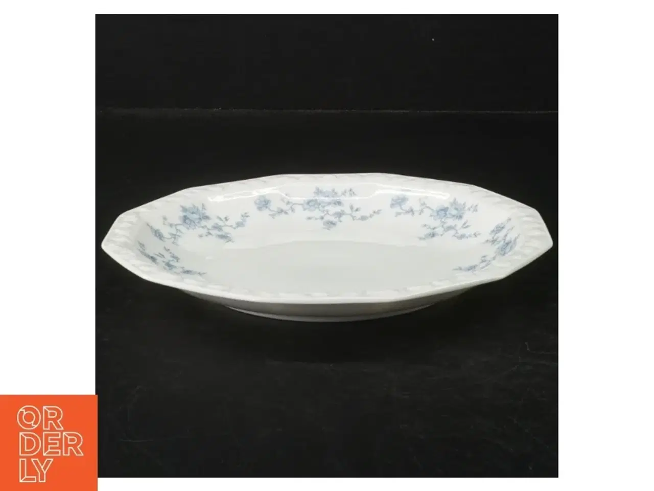 Billede 1 - Porcelænsfad med blomsterdekoration fra Rosenthal (str. Ø. 19,5 cm)