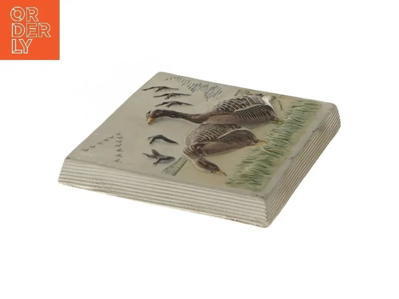 Billede 3 - Relief af gæs og fugle fra JIE (str. 15,5x11 cm)