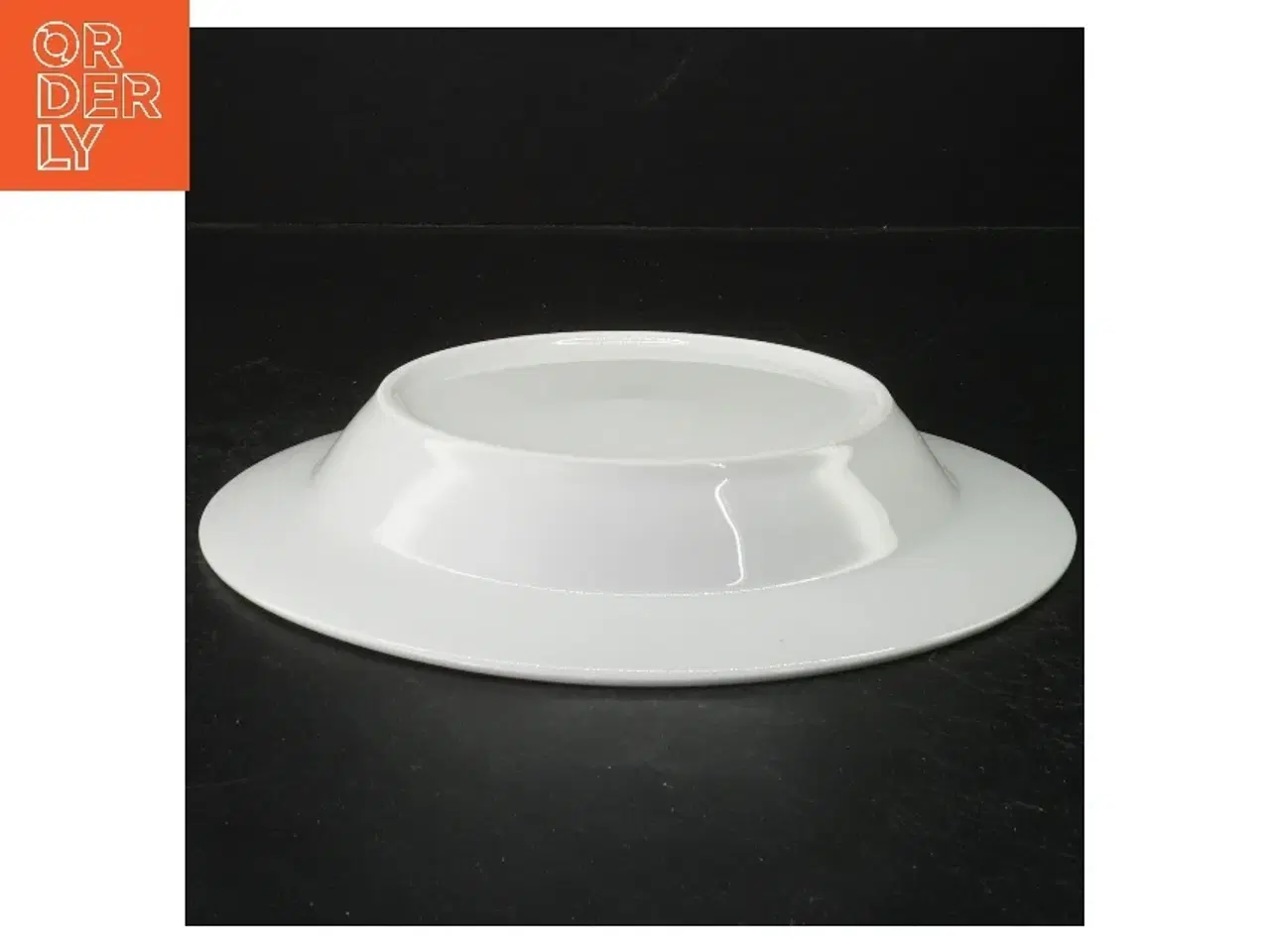 Billede 2 - Hvide porcelænstallerkener (str. 22 cm)