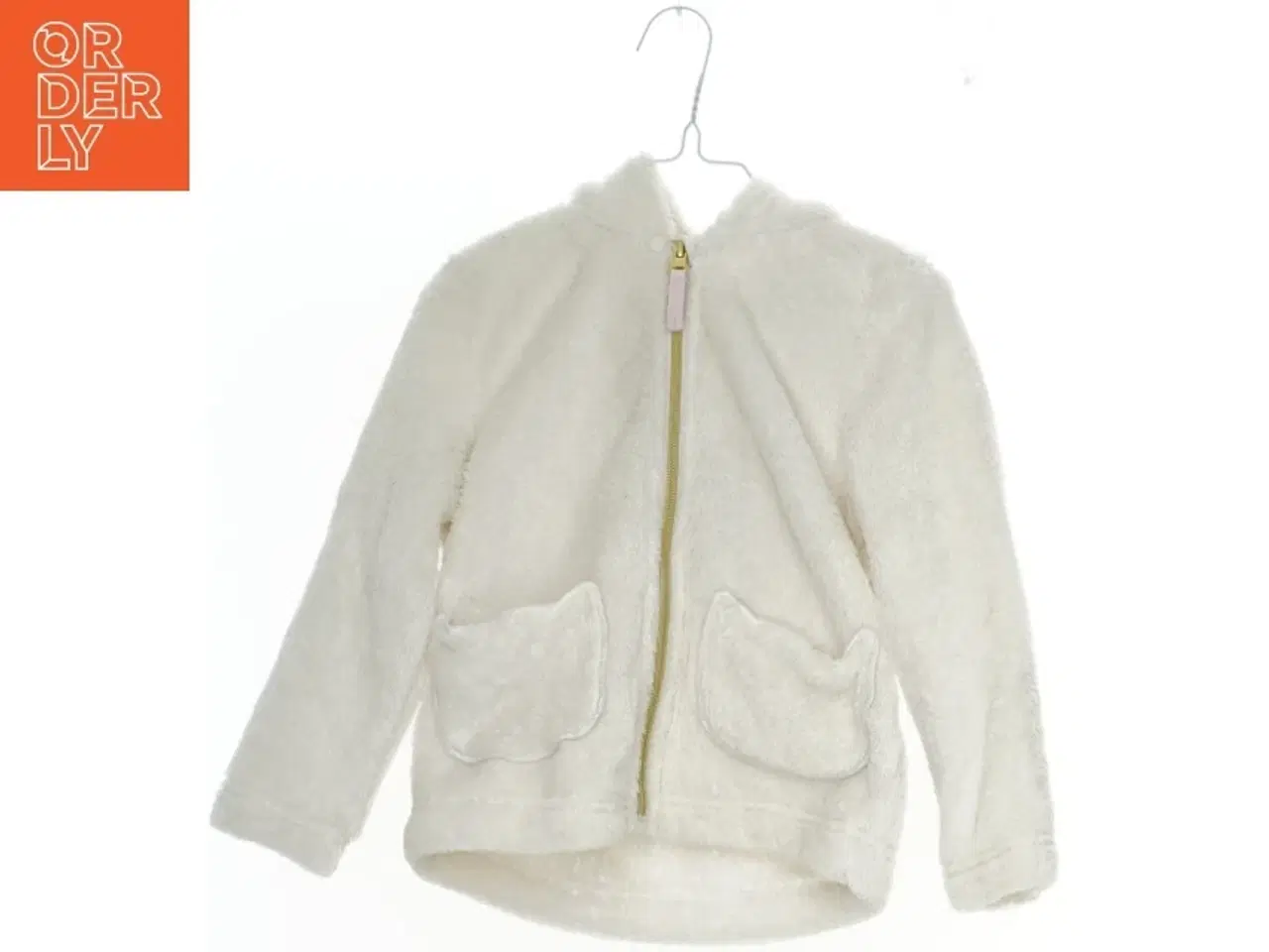 Billede 1 - Plys hættetrøje med kattemotiv fra H&M (str. 110)