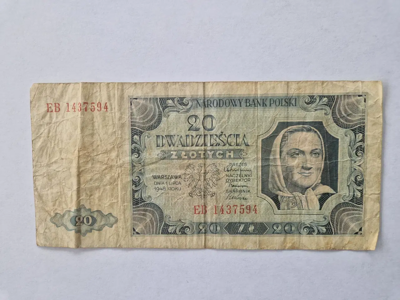 Billede 1 - 20 Zlotych 1948 Poland - Slidt