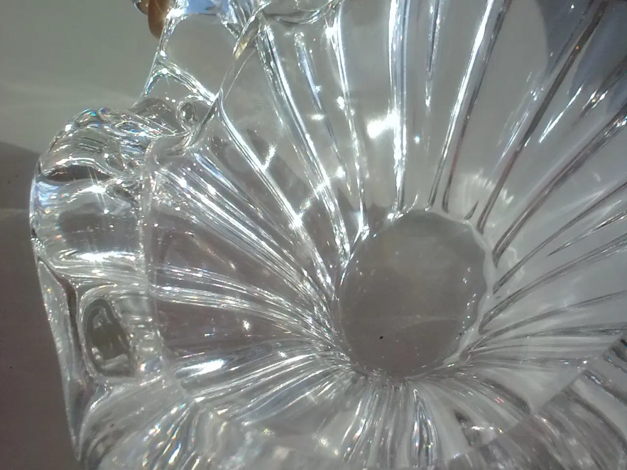 Billede 5 - Glaskurv aflang facet glaskål retro viklet flet 