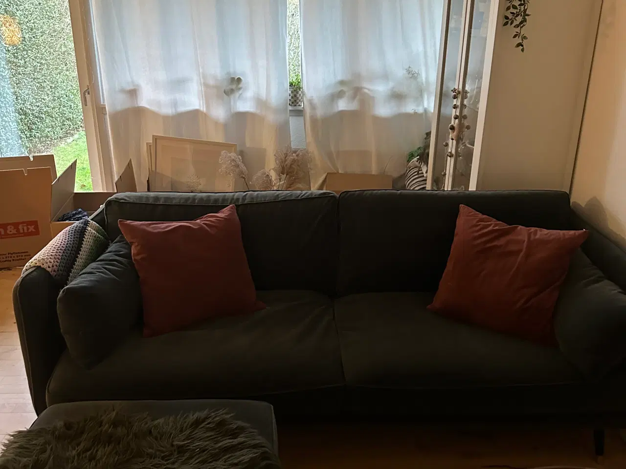 Billede 2 - 3-personer velour sofa fra Ilva